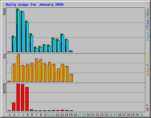 Daily usage for January 2026