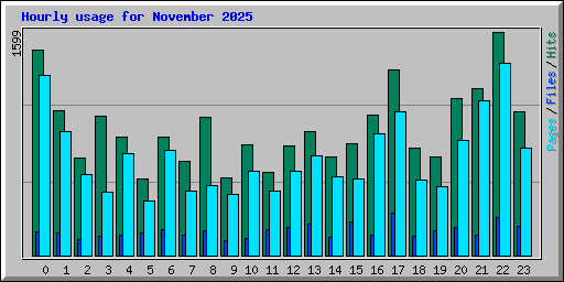 Hourly usage for November 2025