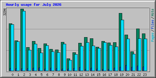 Hourly usage for July 2026