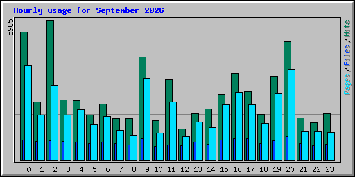 Hourly usage for September 2026