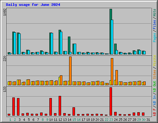 Daily usage for June 2024