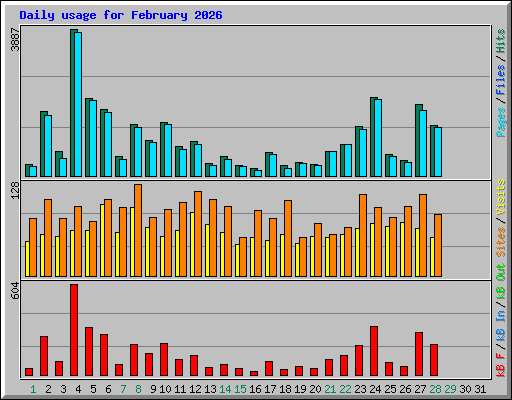 Daily usage for February 2026