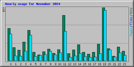 Hourly usage for November 2024