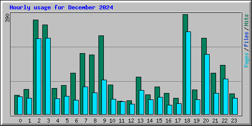 Hourly usage for December 2024