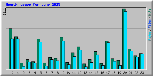 Hourly usage for June 2025
