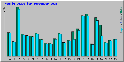 Hourly usage for September 2026