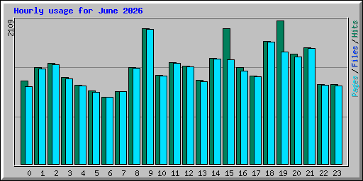 Hourly usage for June 2026
