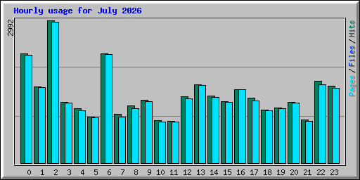 Hourly usage for July 2026